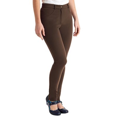 Chocolate perfect jersey trousers
